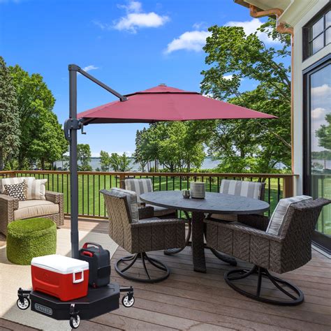 GENSHED Mobile Umbrellas Base– The Rolling Umbrella Base With Weight Up ...