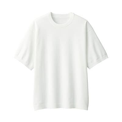 M's Quick dry crew neck S/S knitted T-Shirt MEN XL White | MUJI