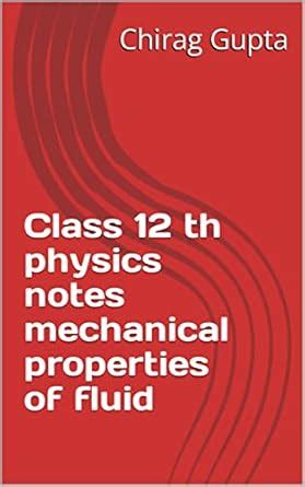 Class 12 th physics notes mechanical properties of fluid eBook : Gupta ...