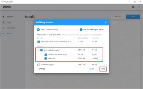 Unity Build for Android Settings 的图像结果