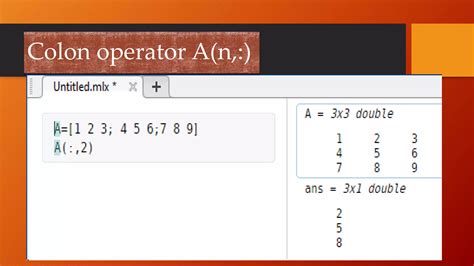 Image result for Matrick Example in Matlab Code