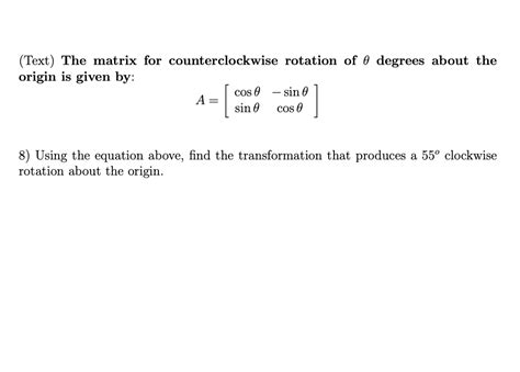 Image result for Counterclockwise Rotation Matrix