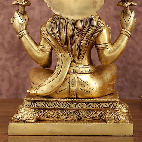 Buy Pure Brass Goddess Lakshmi Statue 12 Inches | Symbol of Prosperity ...