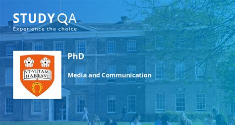 StudyQA — Bachelor: Media and Communication — University of Leicester