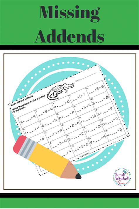 Image result for Math Pages Missing Addends