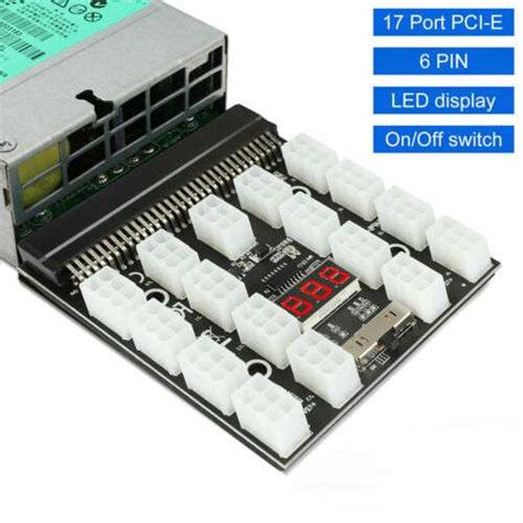 High-Power PCI-E Breakout Board Adapter for HP GPUs, 1200W Server PSU ...