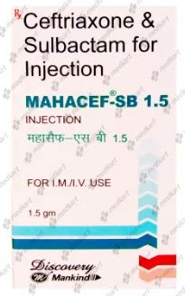MAHACEF SB INJ 1.5 GM Price, Uses, Side Effects & Substitutes | Medkart