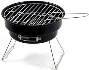 SM ENTERPRICE Foldable Charcoal BBQ Grill Barrel Stove Round Mini BBQ ...