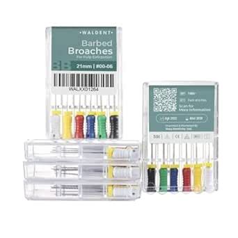 Waldent Barbed Broaches 21mm #00 | Stainless Steel Endodontic Pulp ...