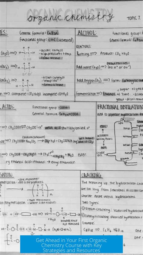 Get Ahead in Your First Organic Chemistry Course with Key Strategies ...