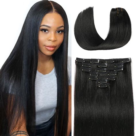 Jet Black Hair Extensions Clip Ins at Tyson Walsh blog