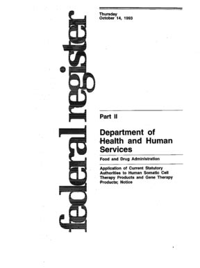 Fillable Online fda FR Application of Current Statutory Authorities to ...