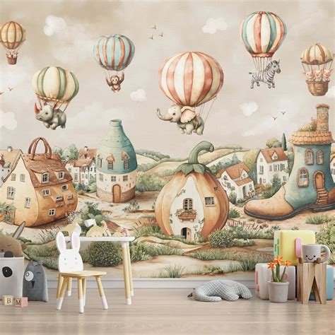 Dream village Kids Room Wallpaper | Life n Colors