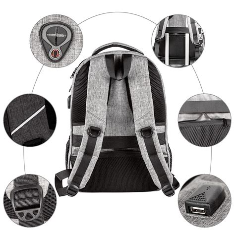 Buy OPACK RFID-Safe Travel Laptop Backpack with USB Charging Port ...