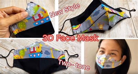 Image result for 3D Two Tone Face Mask Pattern Tutorial