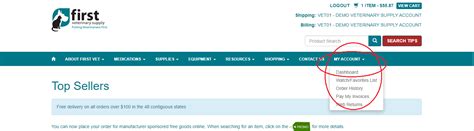 Website User Guide – First Veterinary Supply