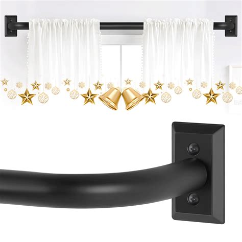 Amazon.com: TVWOO Wrap Around Curtain Rods,Black Curtain Rods for ...