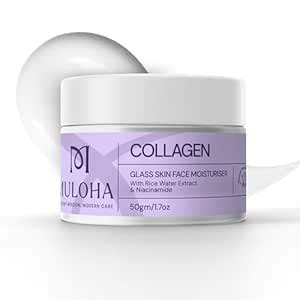 Muloha Glass Skin Collagen Face Moisturiser for Women with Rice Water ...