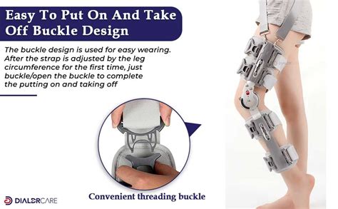 Buy DIALDRCARE Nylon Hinged Knee Support Brace Adjustable Stabilizer ...