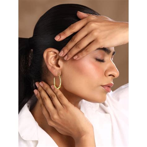 Buy Yellow Chimes Gold Hoop Earrings for Women Online