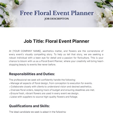 Floral Employment Opportunities