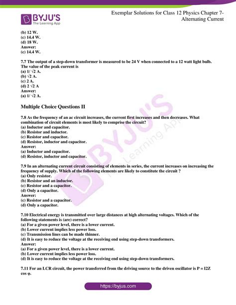 Image result for Class 12 Physics Chapter 7 Formulas