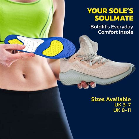 BOLDFIT insole for men women shoe sole pad shoe pad for women men gel ...