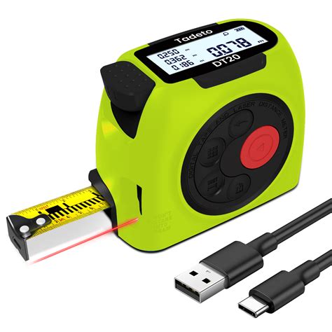 DT20-E Laser Tape Measure Laser Rangefinder 40M Physical Tape Measure ...
