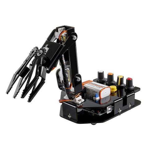 Buy SUNFOUNDER 4 Axis Robotic Arm Kit 180 Degree Rotation Servo Control ...