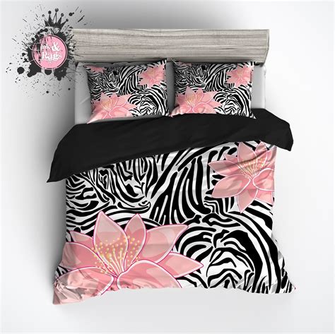 Pink Lily Zebra Print Bedding Collection | Zebra print bedding, Pink ...