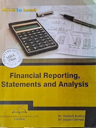 Buy Financial Reporting, Statements and Analysis MBA 1st Semester Book ...