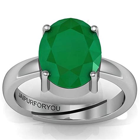 Jaipurforyou Natural Certified Emerald (Panna) British ADJUSTABLE ...