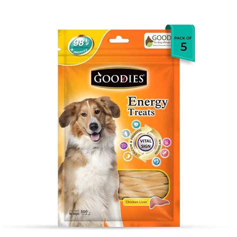 Goodies Energy Chicken Liver Meaty Dog Treat - 125g | Zigly