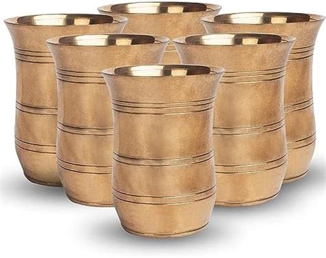 Buy Pure Source India Bronze Kansa Glass Handmade, 1 Piece, 200 Ml ...