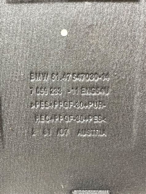BMW 320i 320d 330d E92 BOOT FLOOR CARPET COVER 7547030 2009 2008 2010 ...
