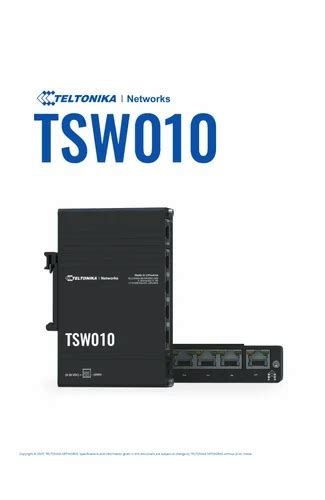 Teltonika Industrial Unmanaged Ethernet Switch - Teltonika TSW010 ...
