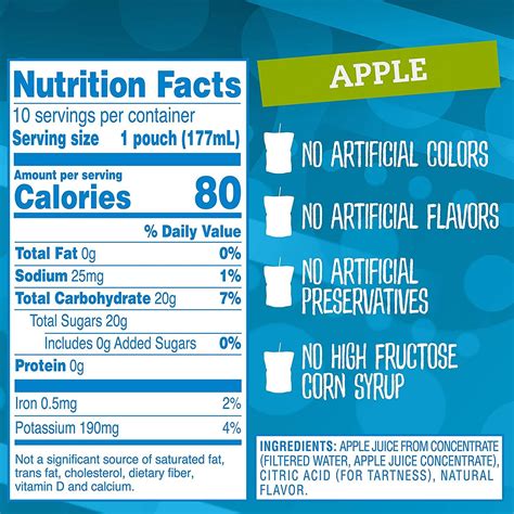 Capri Sun 100% Apple Juice - 40 ct Pack (4 Boxes of 10 Pouches ...