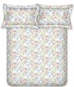 Buy Bombay Dyeing 144 TC Cotton Brown Florentine Double Bedsheet with 2 ...