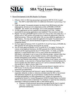 Fillable Online sba Forms for submitting a 7(a) application (this ...