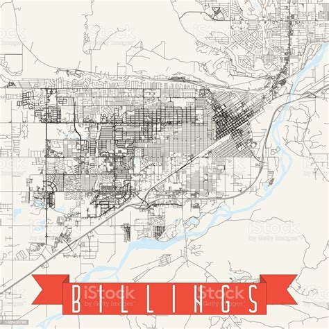 Billings Montana Usa Vector Map Stock Illustration - Download Image Now ...