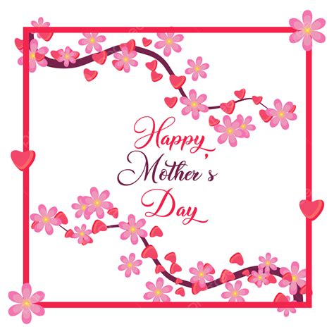 Happy Mother Day Vector PNG Images, Happy Mothers Day Frame Design ...