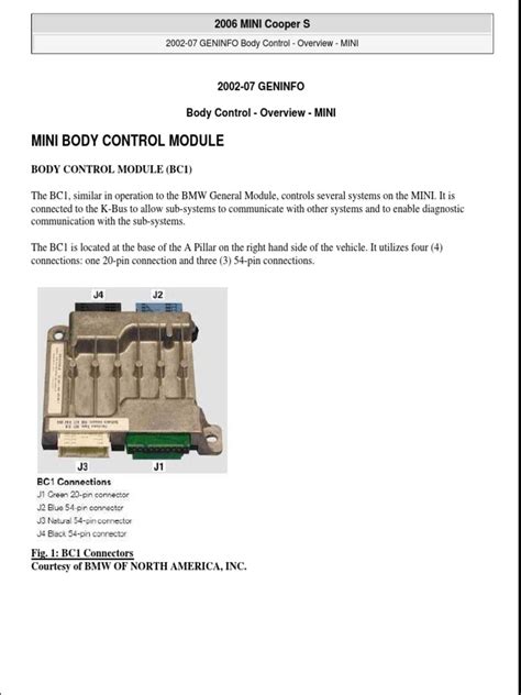 2011 Mini Cooper Body Control Module Replacement 的图像结果