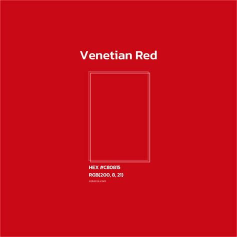 About Venetian Red - Color codes and meaning | Matching colors and ...