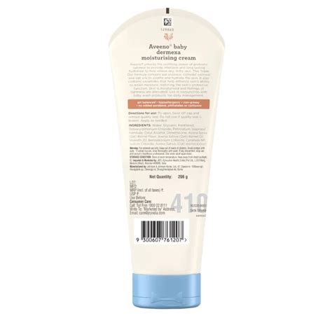 Buy Aveeno Baby Dermexa Moisturising Cream, 206 gm | 19 Minutes ...