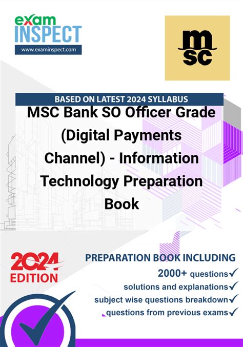 MSC Bank SO Officer Grade (Digital Payments Channel) - Information ...