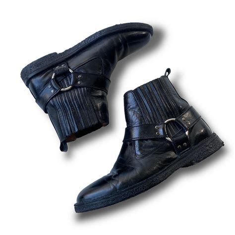 ♾️Design Used♾️ Harness design chelsea boots size 25 1/2 (着用感 25.5cm程 ...
