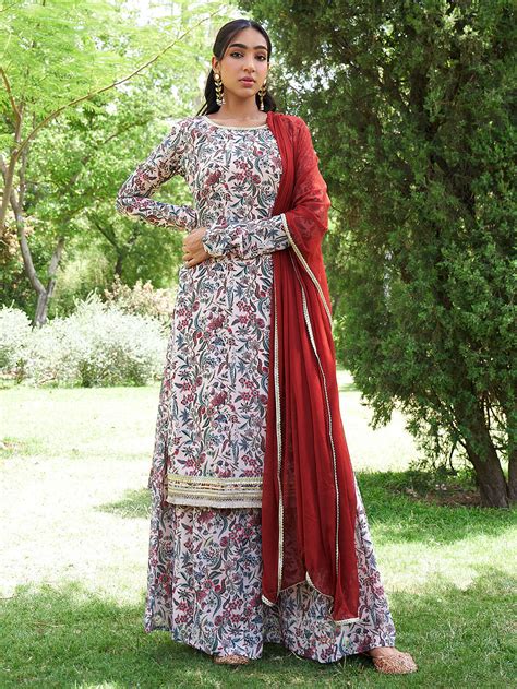 Shop Kurta Palazzo Sets with Dupatta Online
