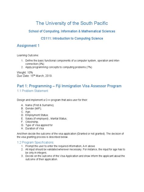 Image result for Example of an Assignment for Computer Programming Language by Student