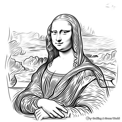 Mona Lisa Coloring Pages - Free & Printable!
