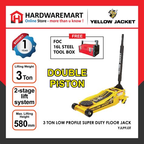 Yellow Jacket 3 Ton Low Profile Super Duty Floor Jack